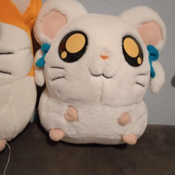 Vintage LARGE Anime Cartoon Hamtaro Bijou Ribon-Chan Hamster Japanese Plush lot - Picture 3 of 9